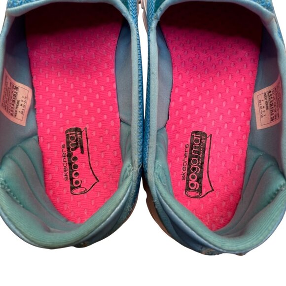 Skechers Women’s Turquoise Mesh Lightweight Memory Foam Slip-On Shoes Size 8.5 - Picture 5 of 8